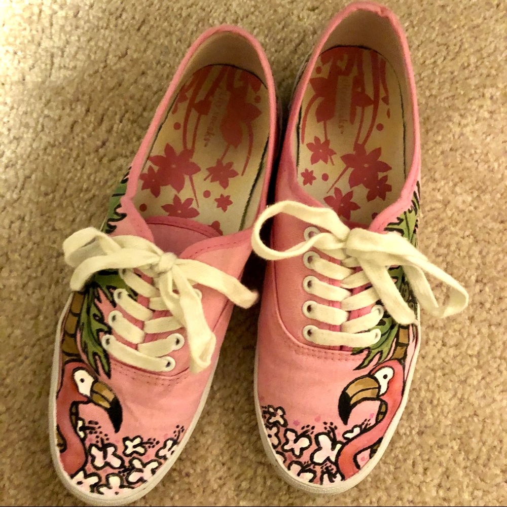 Painted Flamingo sneakers 7.5
